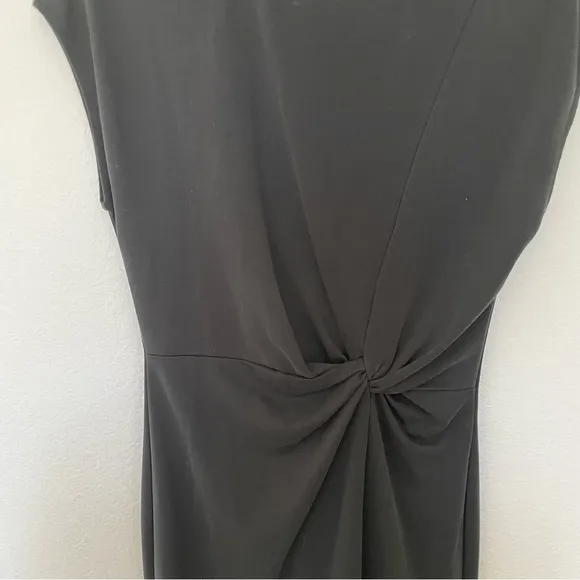 Halogen Black Twist Front Knit Sheath Dress Size Small