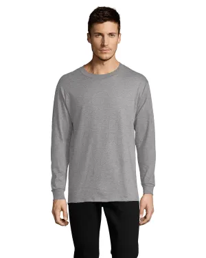 Hanes ComfortSoft Cotton Long Sleeve T-Shirt | Oxford Gray