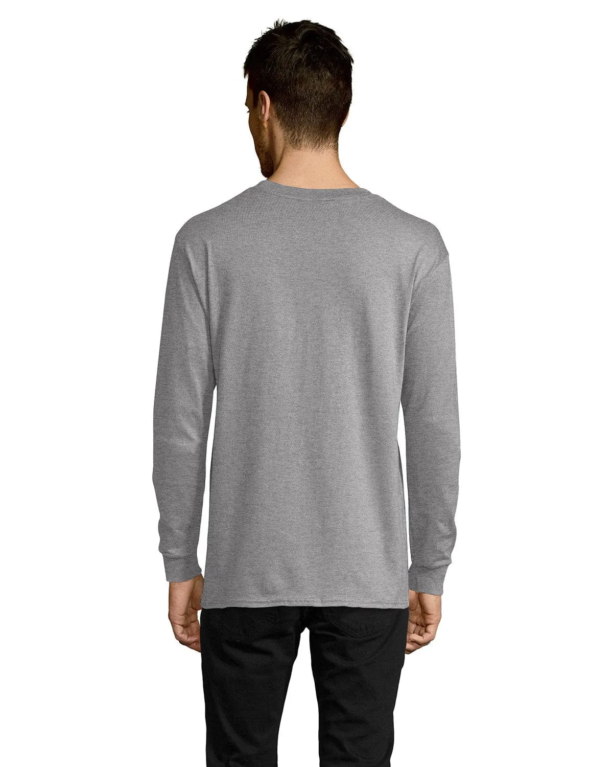 Hanes ComfortSoft Cotton Long Sleeve T-Shirt | Oxford Gray