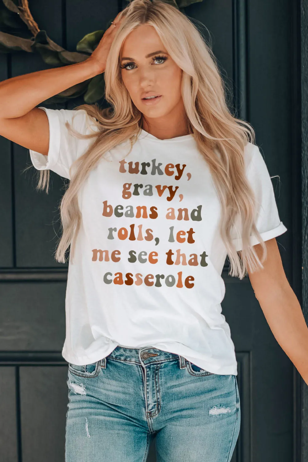 Happy Fall Y'all Pumpkin Print Graphic T Shirt