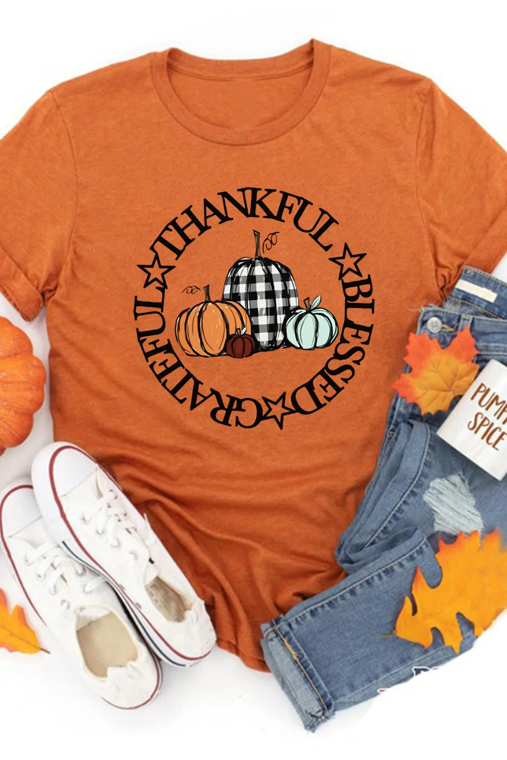 Happy Fall Y'all Pumpkin Print Graphic T Shirt