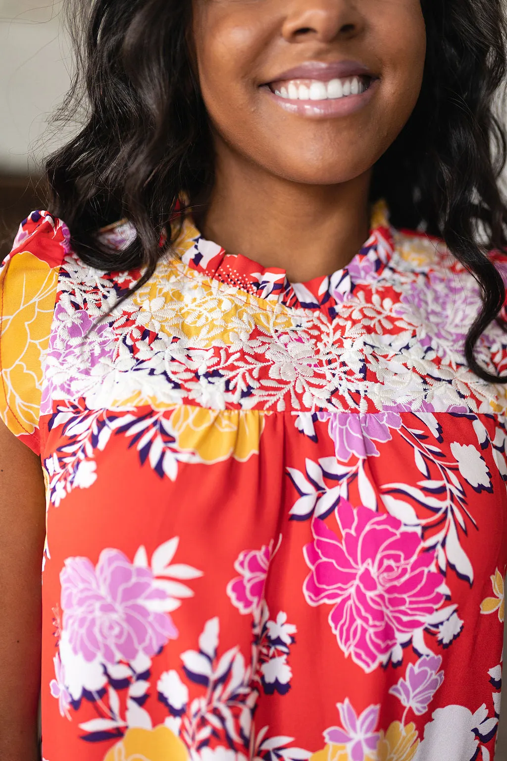 Hazel Blues® |  Among The Flowers Floral Top