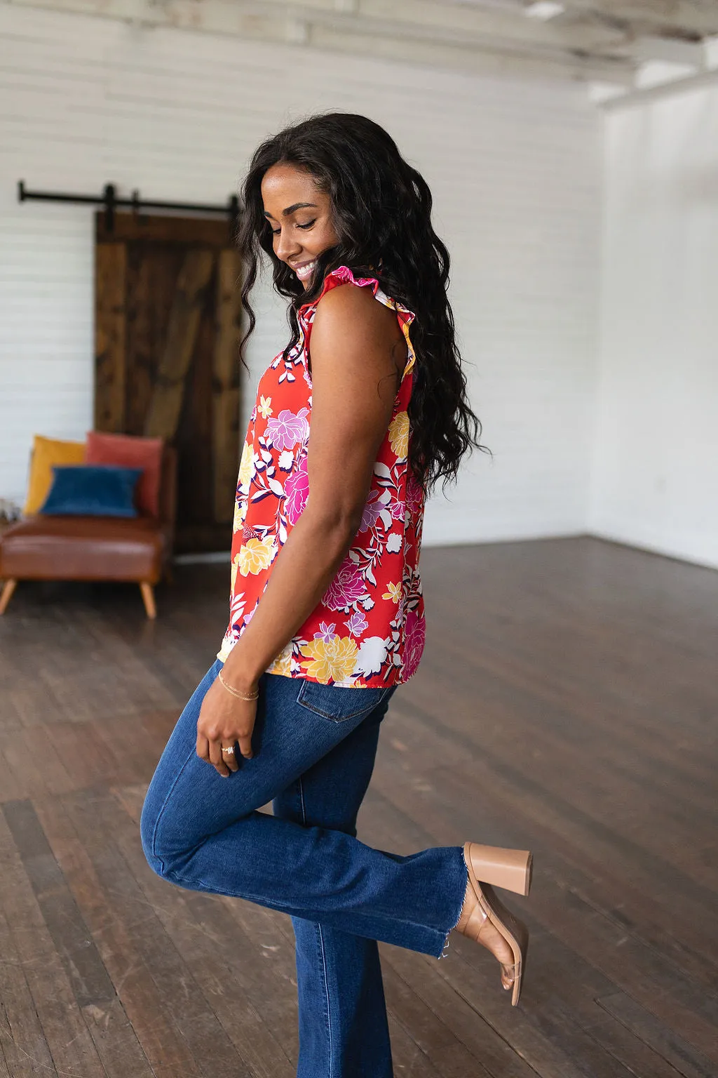 Hazel Blues® |  Among The Flowers Floral Top