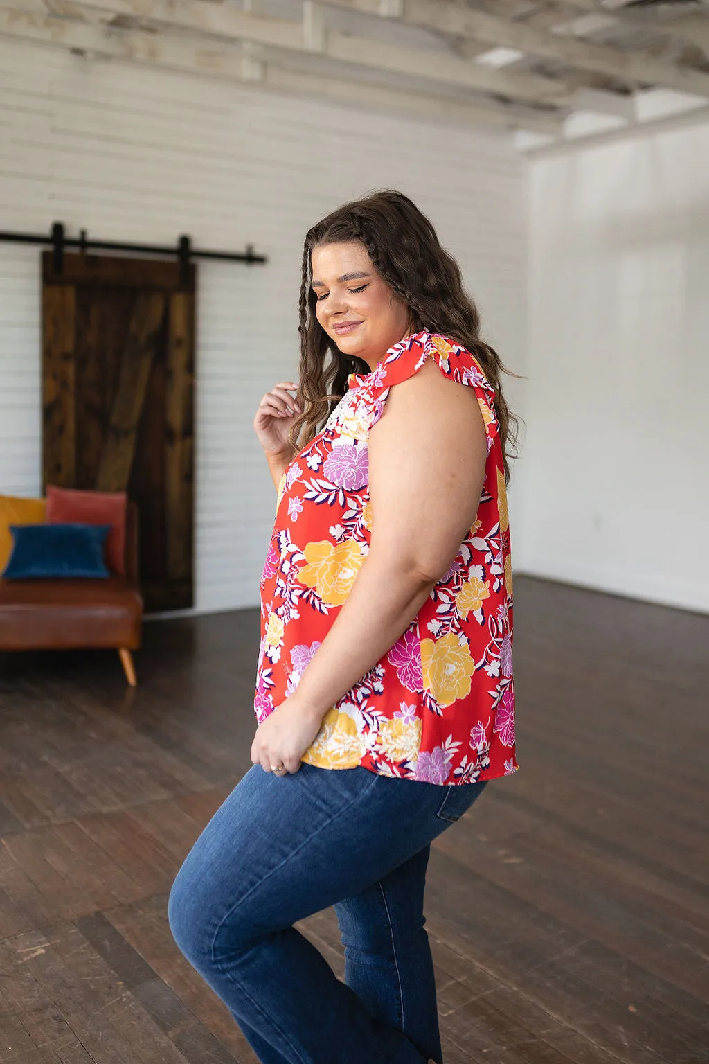 Hazel Blues® |  Among The Flowers Floral Top
