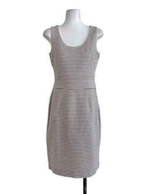Hazelwood Beige Stripes Sheath Dress