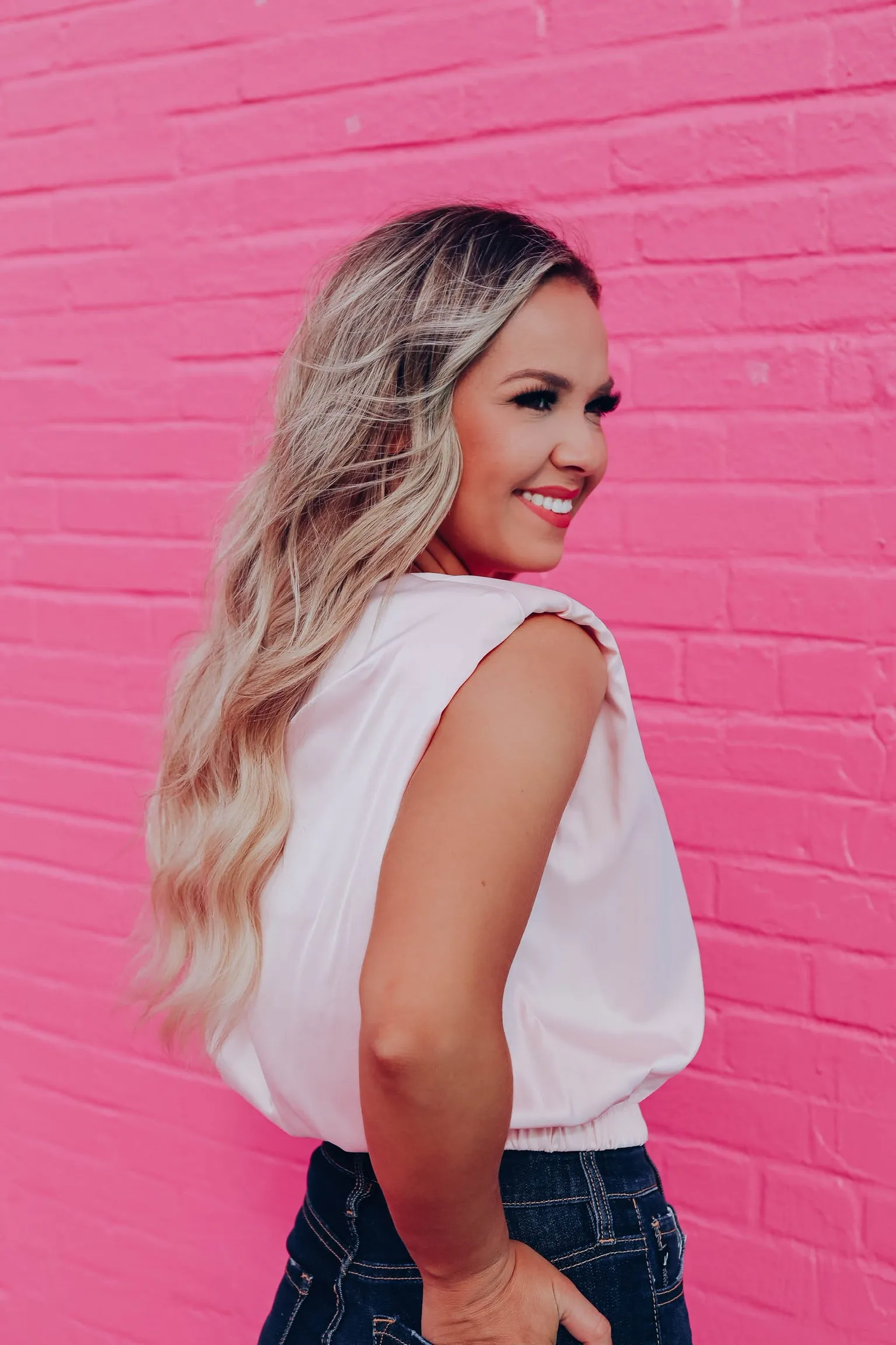 Heavenly Pink Satin Blouse - WHS