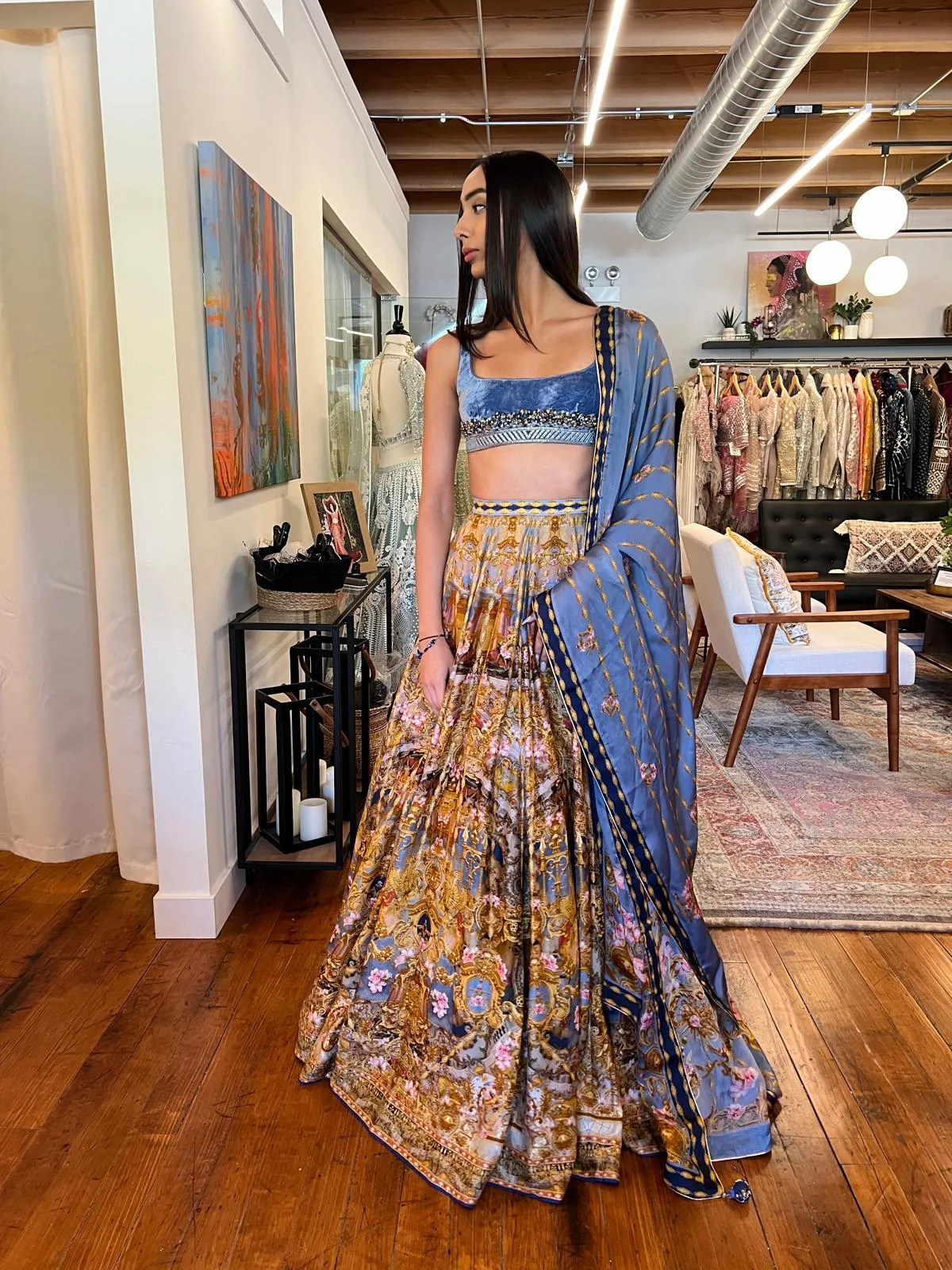 HERA PRINTED LEHENGA SET - Ready To Ship