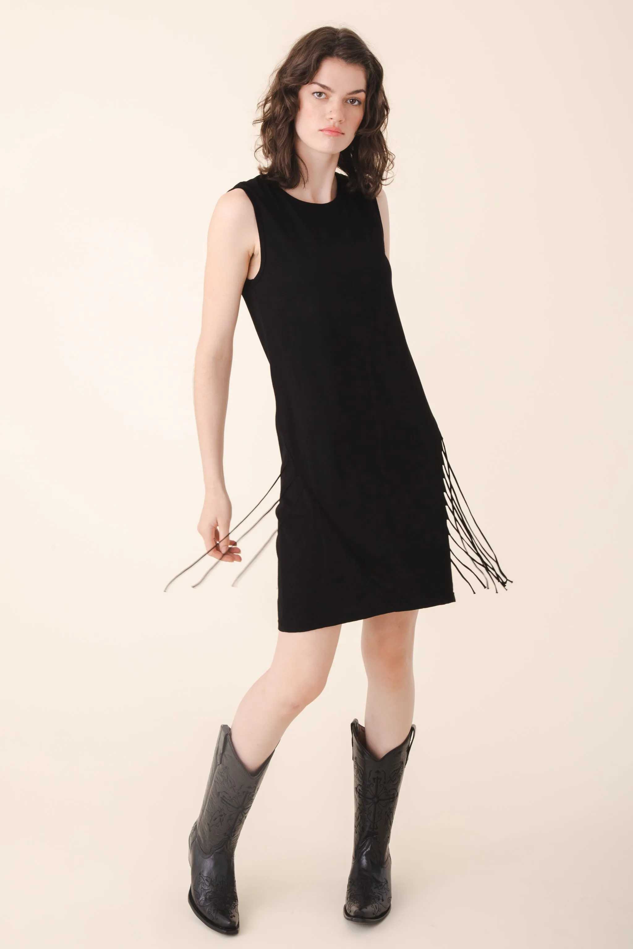 Heron Dress in Black