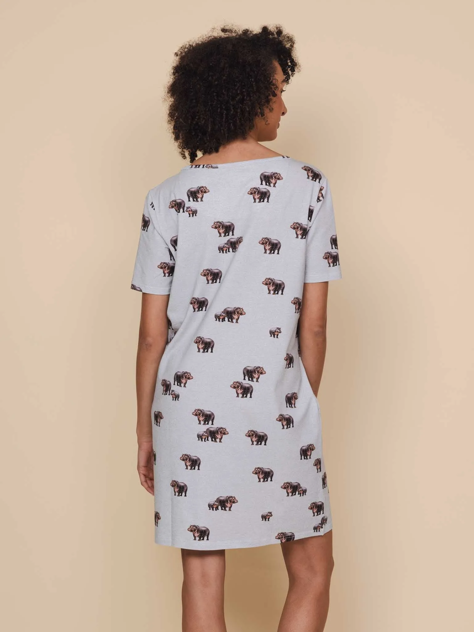 Hippos T-shirt Dress Dames