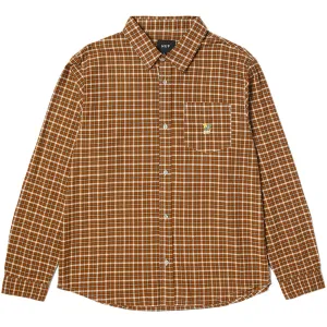 HUF Echo Oxford Plaid Shirt Russet