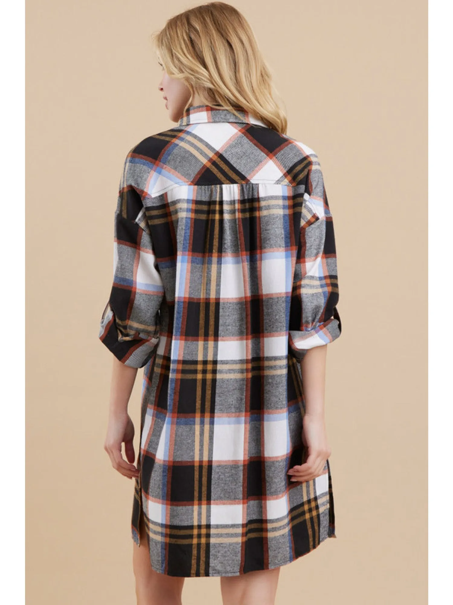 In My Thoughts Plaid Dress