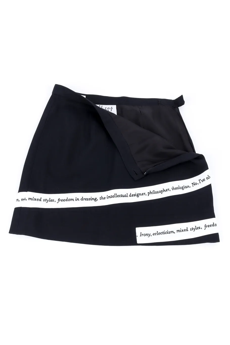 Irony of Design Text Jacket & Skirt Suit