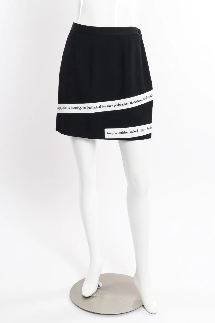 Irony of Design Text Jacket & Skirt Suit
