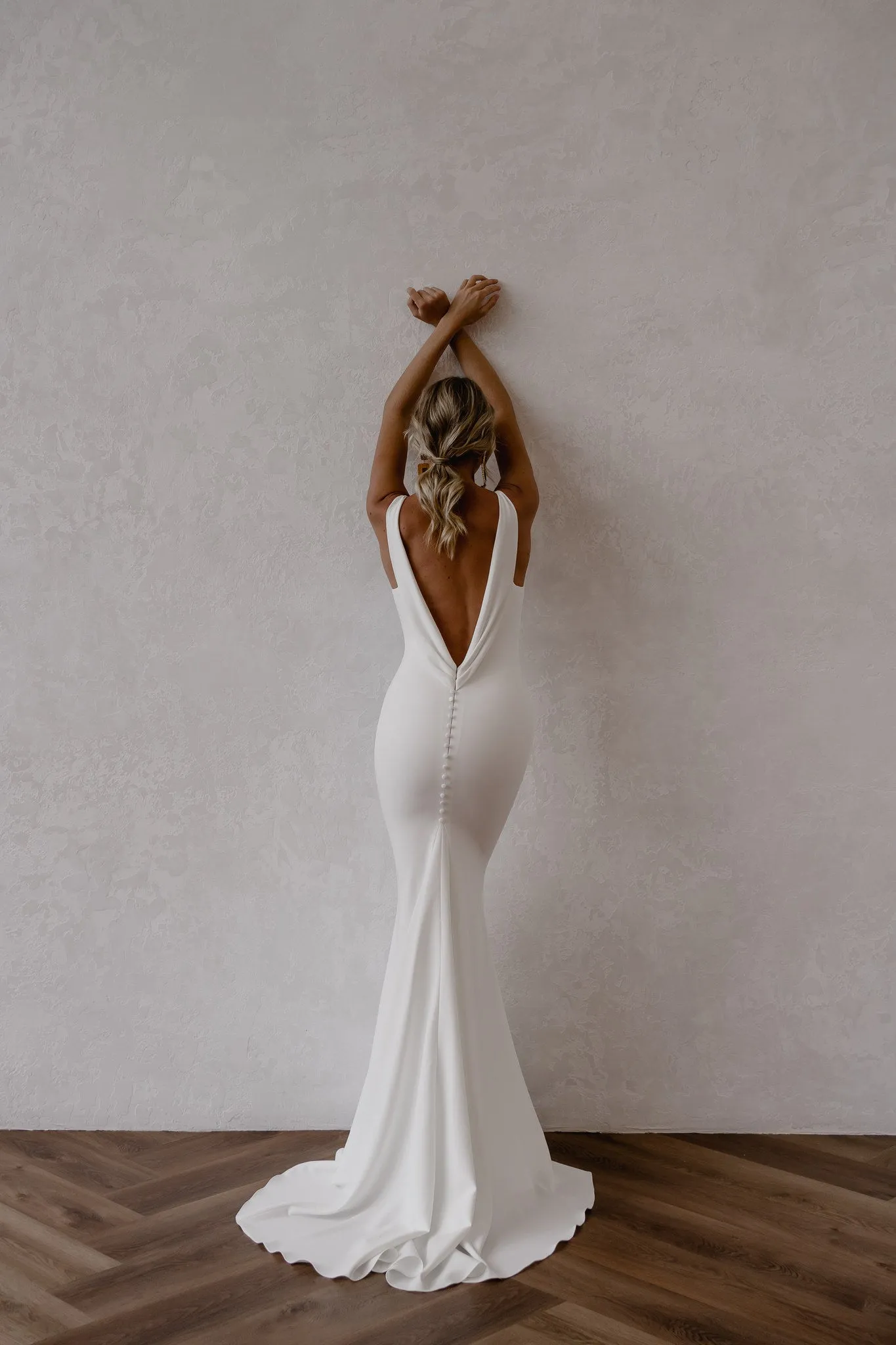 Jaylynn | Mermaid Deep V-Neck Backless White Wedding Dress