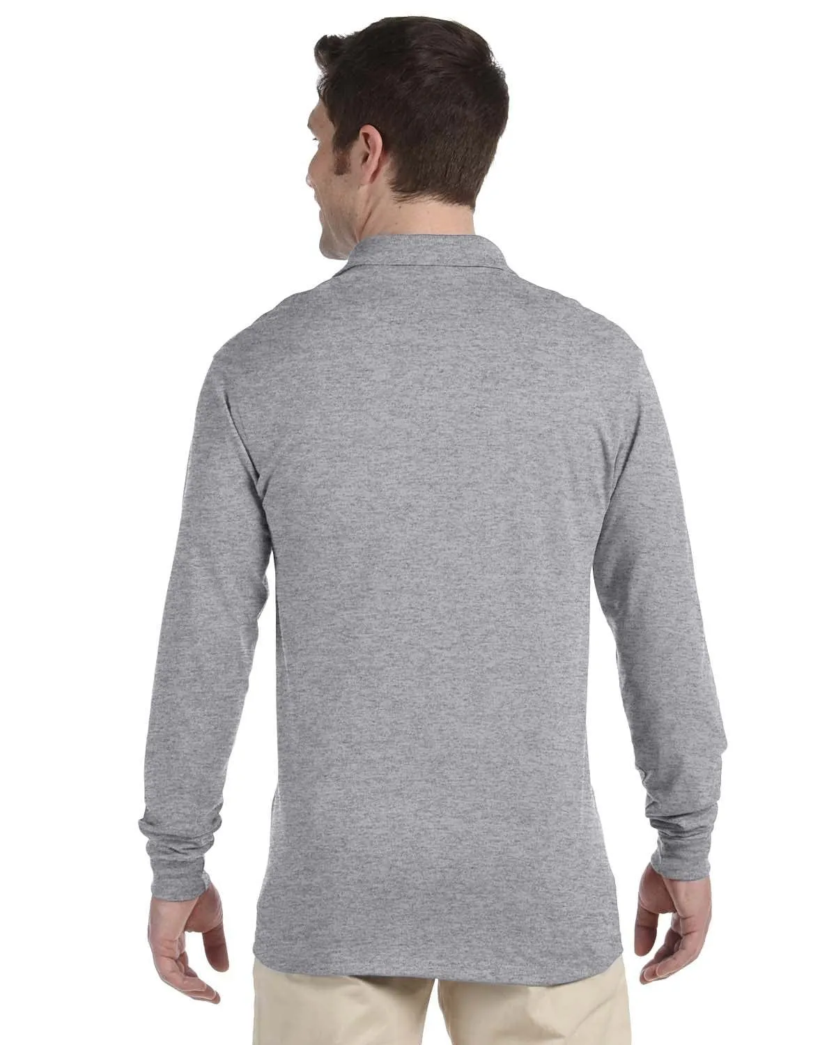 Jerzees 50/50 Long Sleeve Jersey Knit Polo Shirt | Oxford