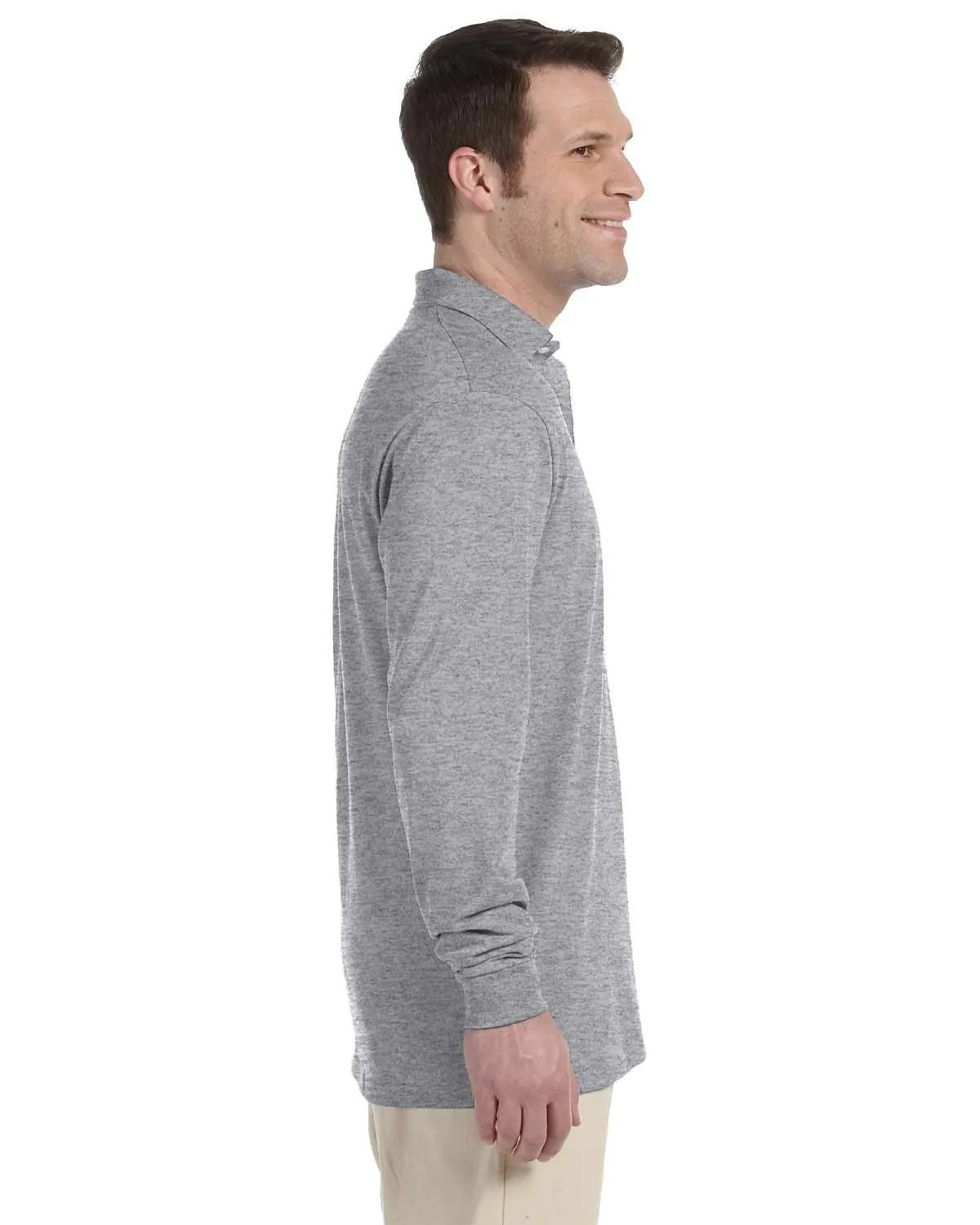Jerzees 50/50 Long Sleeve Jersey Knit Polo Shirt | Oxford