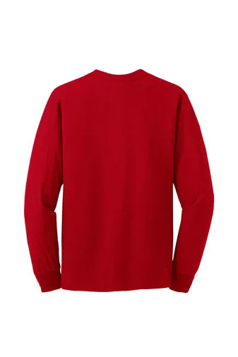 Jerzees Unisex long sleeve T Shirt in Red