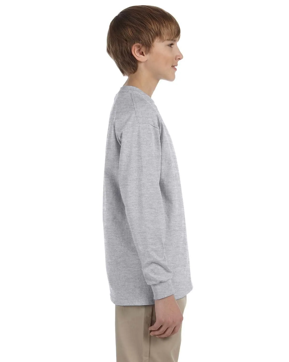 Jerzees Youth 5.6 oz. 50/50 Heavyweight Blend Long Sleeve T-Shirt | Oxford