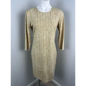 J.McLaughlin Sophia Catalina Cloth Zebra Herringbone Print Dress Large