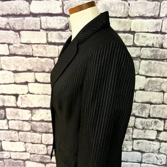 Jones Wear Black &amp; White Pinstripe Skirt Suit Size 10