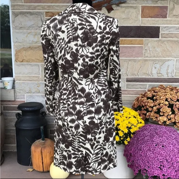Jones Wear Leaf Print Cotton Skirt Suit