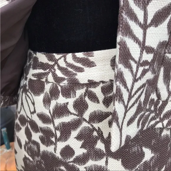 Jones Wear Leaf Print Cotton Skirt Suit