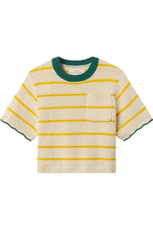 Jules Sweater T-Shirt | Yellow Stripe