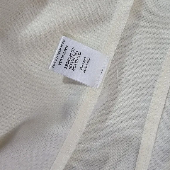 Komarov ivory ponte 2 piece skirt suit pencil skirt M tie waist draped jacket L