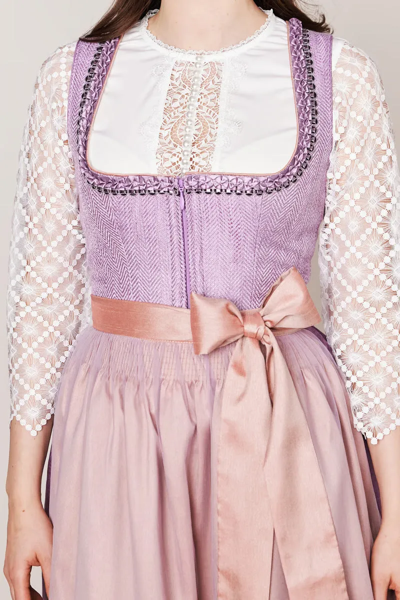Kruger Long Dirndl 2pcs. 70cm "Amaya" purple (50)