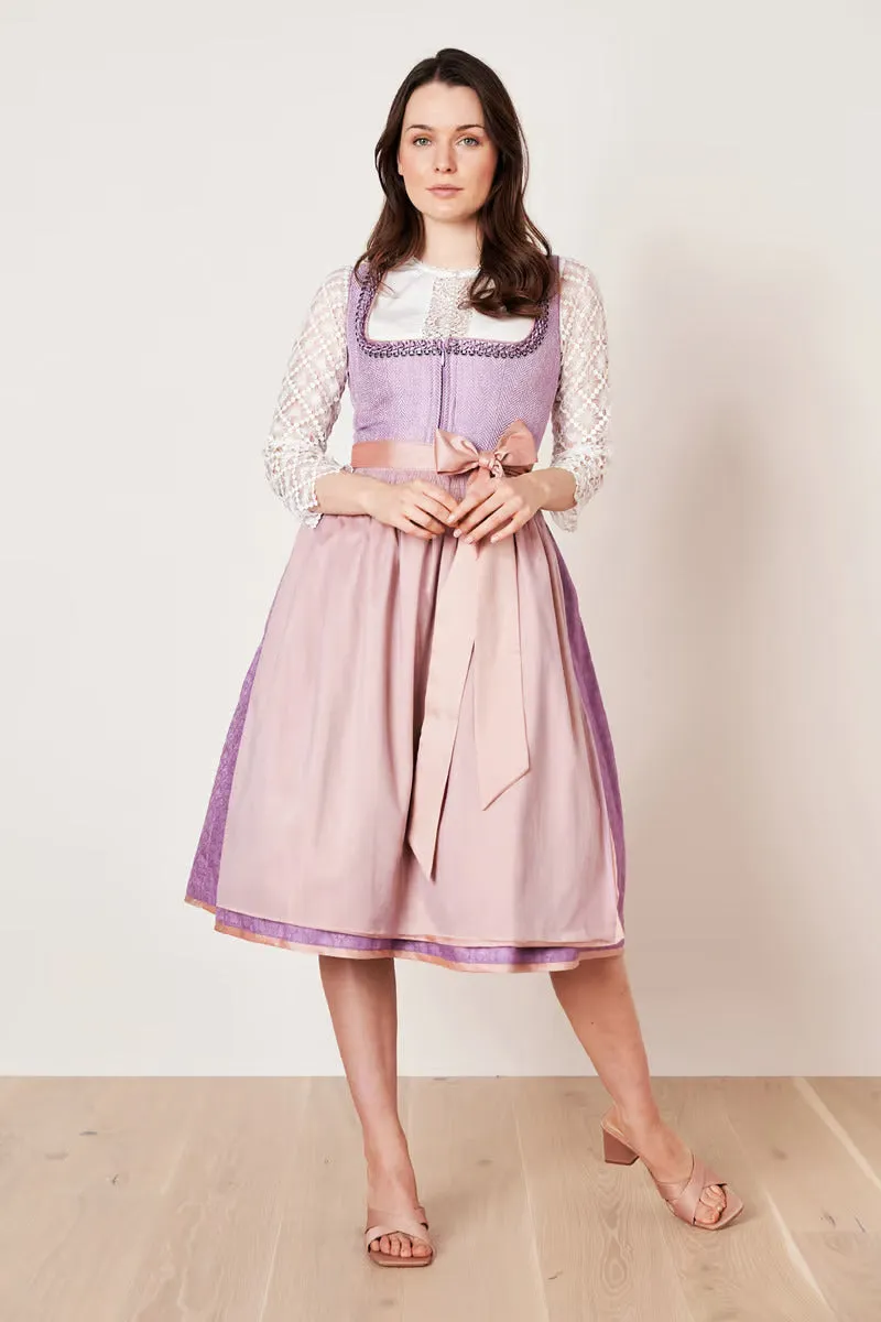 Kruger Long Dirndl 2pcs. 70cm "Amaya" purple (50)