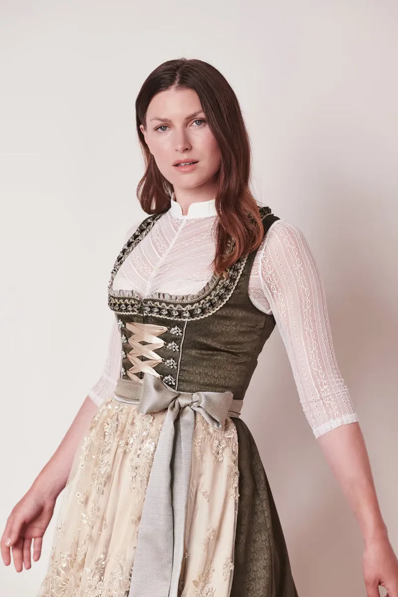 Kruger Long Dirndl 2pcs. 70cm "Anouk" grun (36)