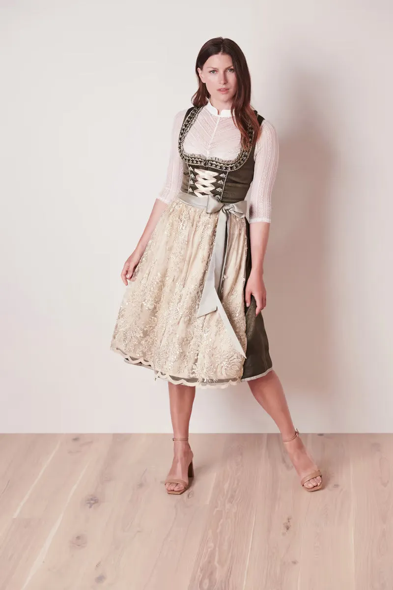Kruger Long Dirndl 2pcs. 70cm "Anouk" grun (36)