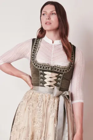 Kruger Long Dirndl 2pcs. 70cm "Anouk" grun (36)