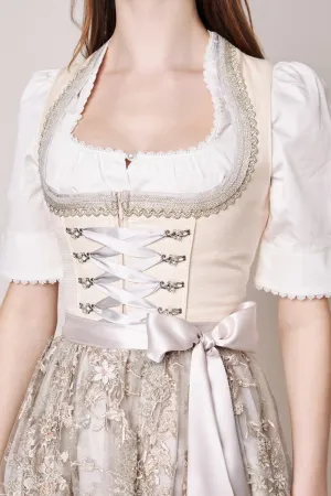 Kruger Long Dirndl 2pcs. 70cm "Monique" beige (36,38)