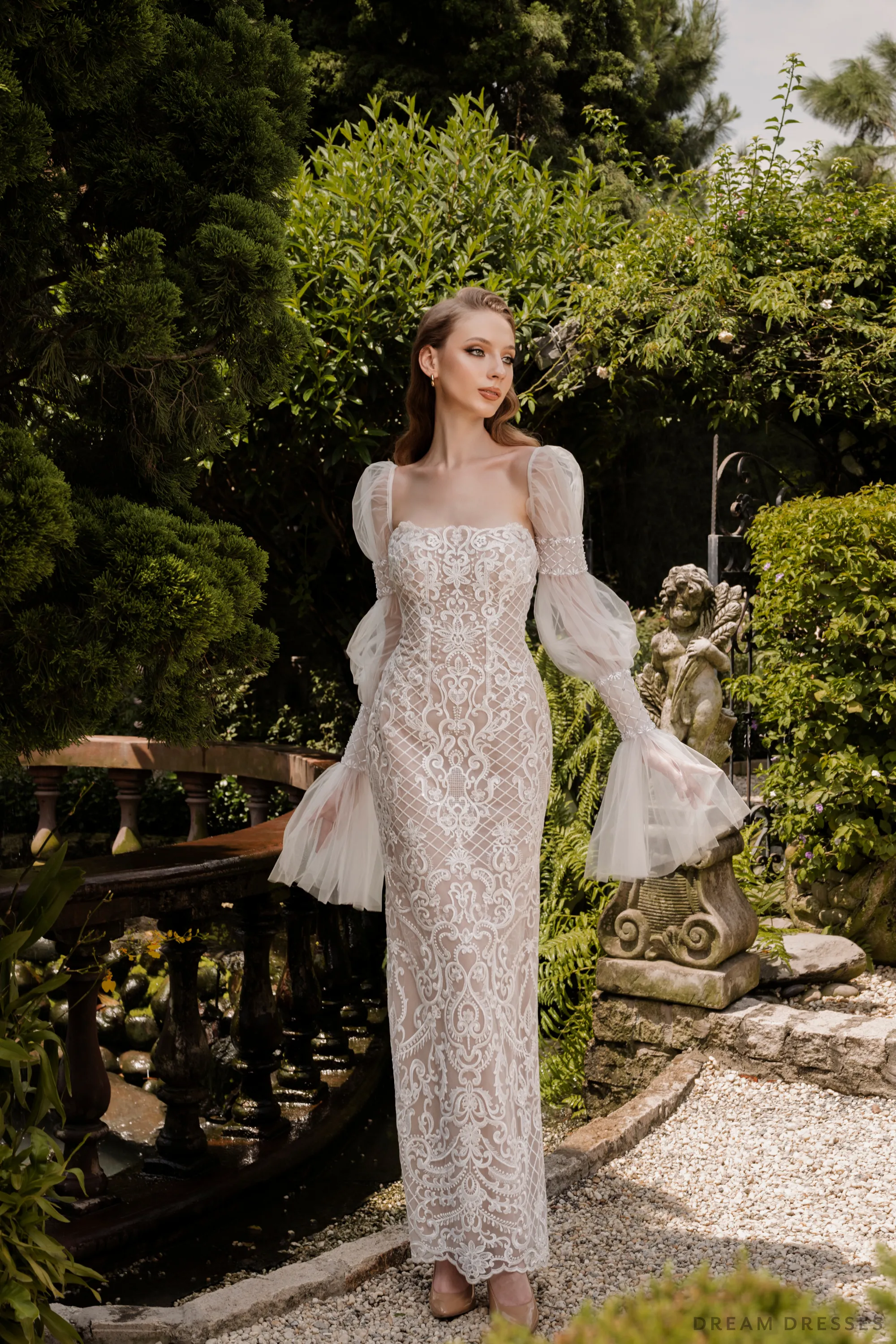 Lace Sheath Wedding Dress (#ARINA)