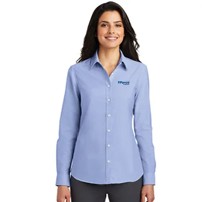 Ladie's Long Sleeve Oxford Shirt