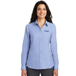 Ladie's Long Sleeve Oxford Shirt