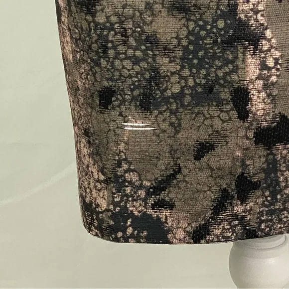 Lafayette 148 New York Sleeveless Sheath Brown Black and Beige Dress Size 6