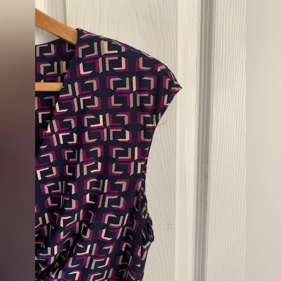Lauren Ralph Lauren, geometric, print sleeveless sheath dress size 12