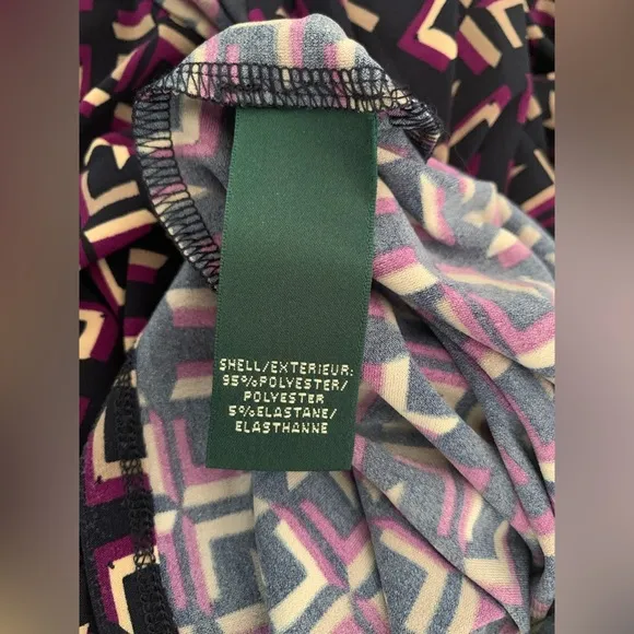 Lauren Ralph Lauren, geometric, print sleeveless sheath dress size 12