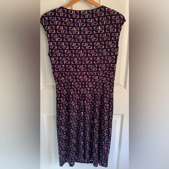 Lauren Ralph Lauren, geometric, print sleeveless sheath dress size 12
