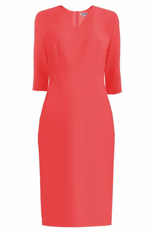 Lausanne Light Yellow Sheath Dress with Sleeves