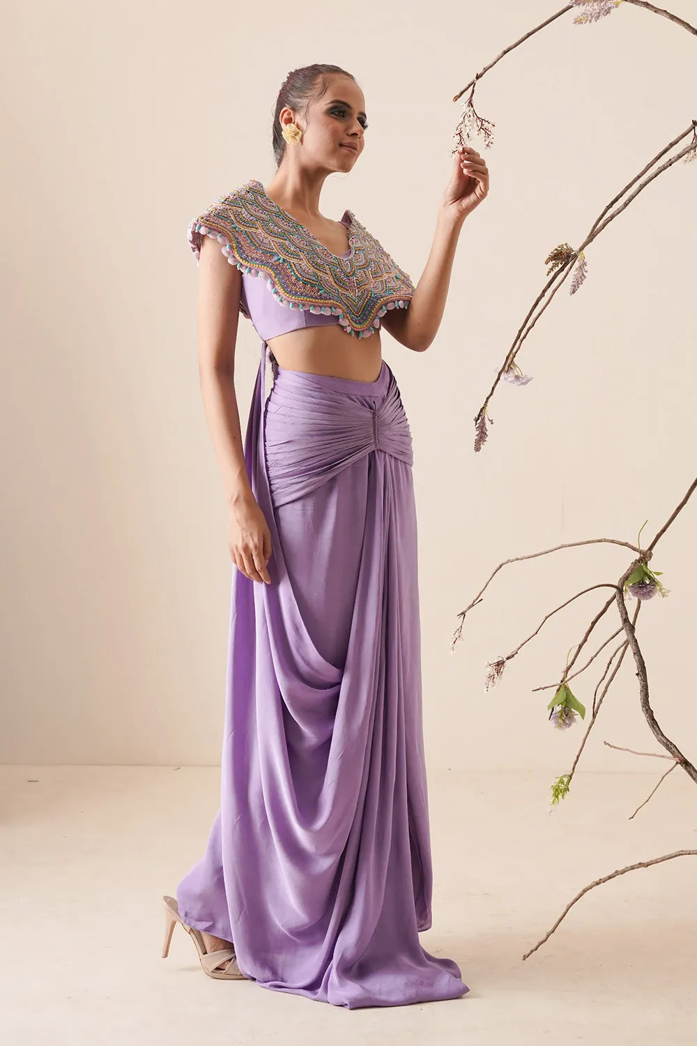 Lavender Skirt Set
