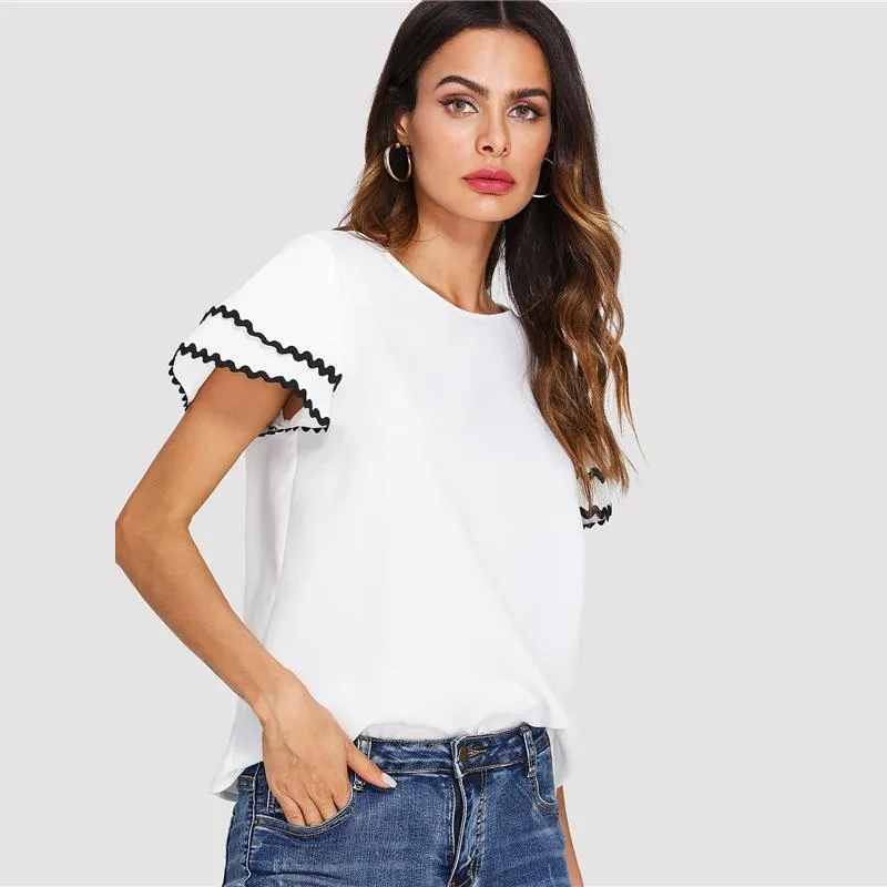 Layered Ruffle Sleeve Blouse