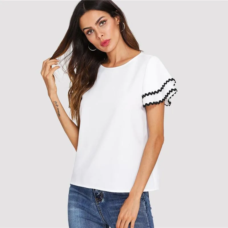 Layered Ruffle Sleeve Blouse