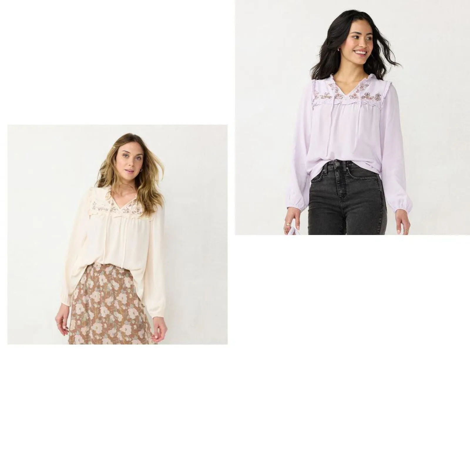 Lc Lauren Conrad Women's Ruffle Puff-Sleeve Blouse WL24W002RS1