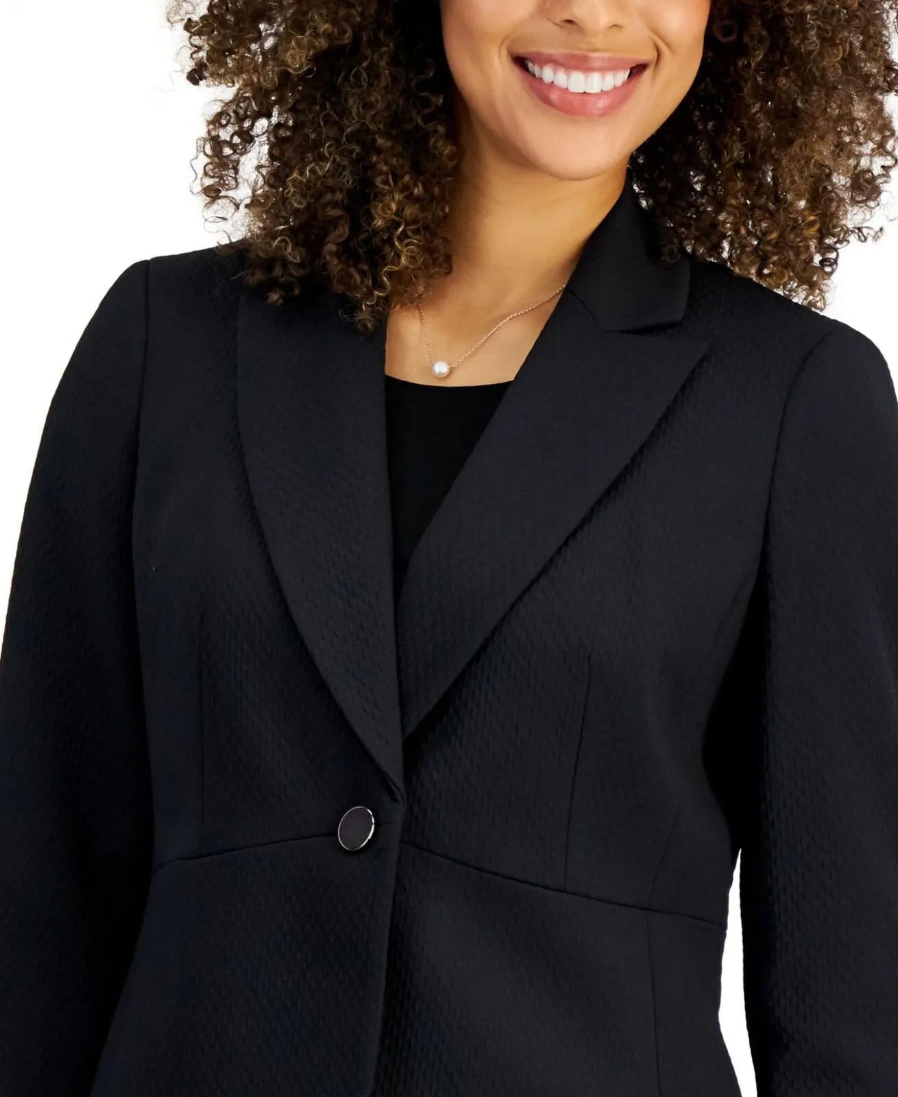 Le Suit Womens Side-Slit Skirt Suit 50040644