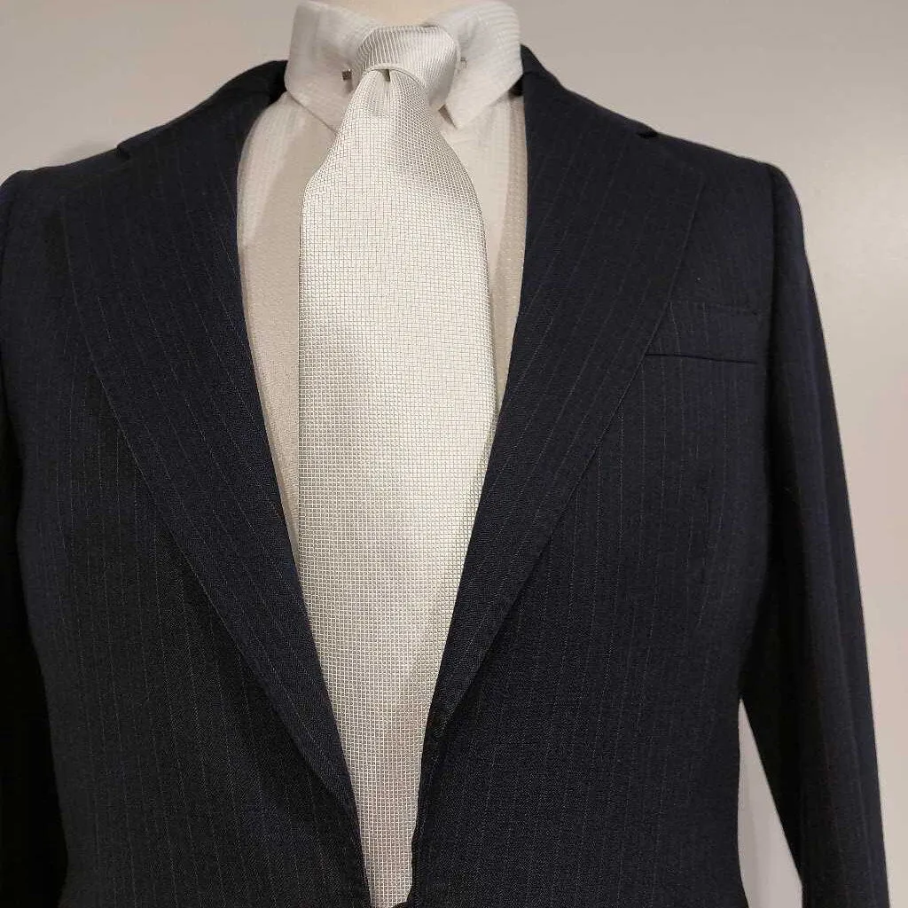 LeCheval Navy Pinstripe Boys Three Piece Suit