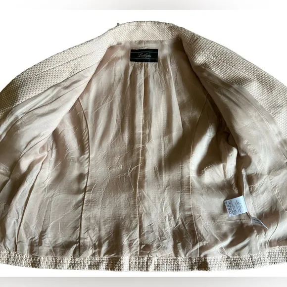LEILIAN Luxury Skirt Suit Set Made In Japan Size 4 US Light-Pink Lined Classic