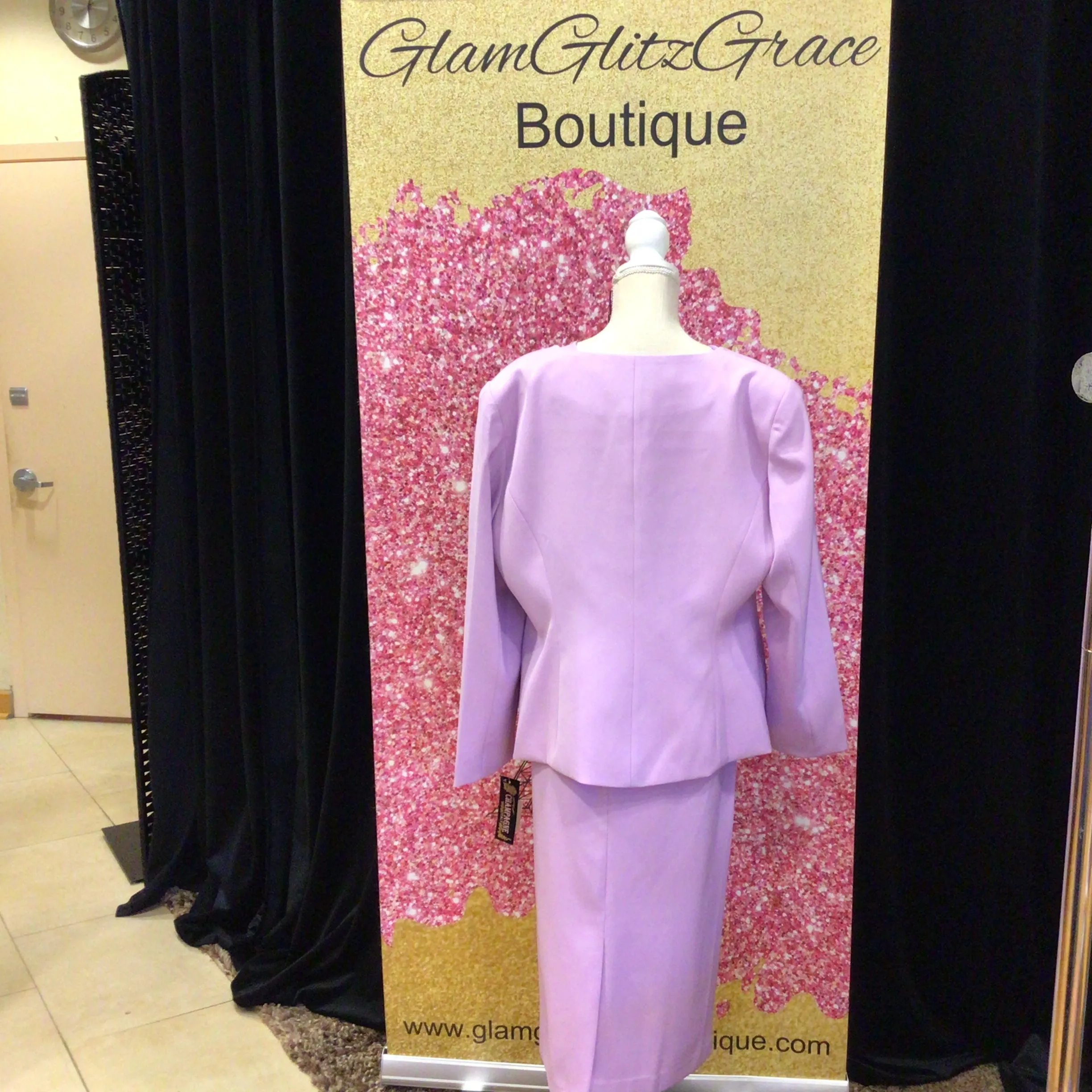 Lilac Three Piece suit with bling closure